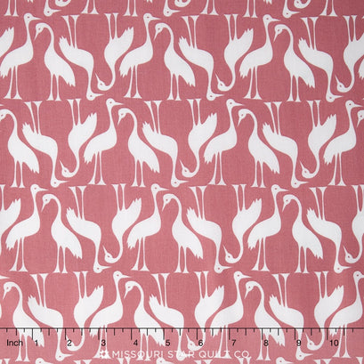 Pond - Cranes Rose Yardage
