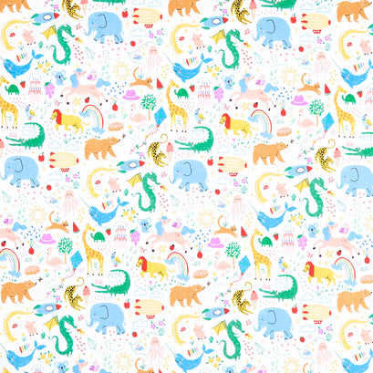 Get Your Cray-on - Crayola Main White Yardage