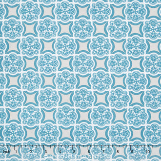 Rosecliff Manor - Medallion Teal Yardage