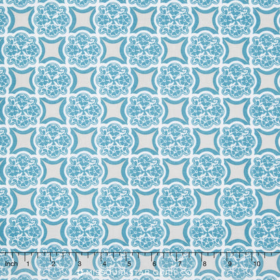 Rosecliff Manor - Medallion Teal Yardage