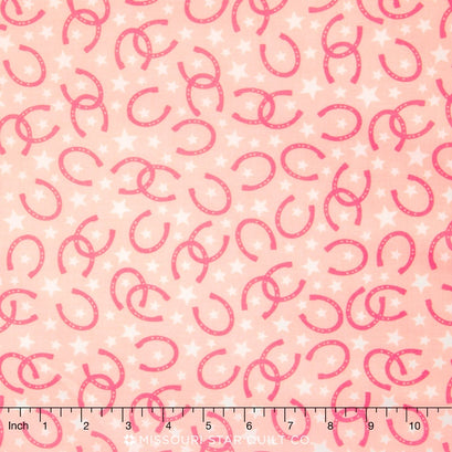Rodeo Rider - Horseshoe Pink Yardage