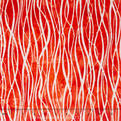 Artisan Batiks - Color Source 5 Wavy Stripe Red Yardage