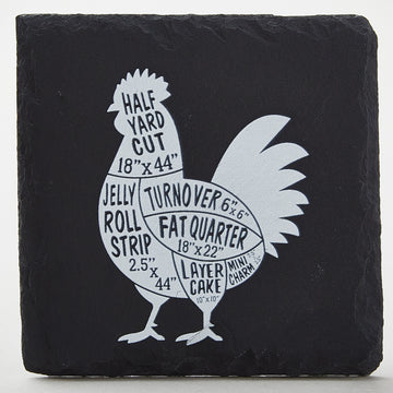 Missouri Star Animal Fabric Cuts Slate Coaster Set