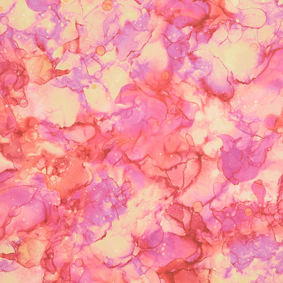 Fluidity - Hibiscus Digitally Printed Yardage