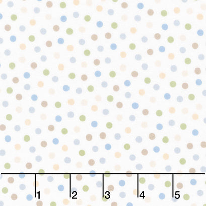 Guess How Much I Love You - Dots Light Denim Yardage