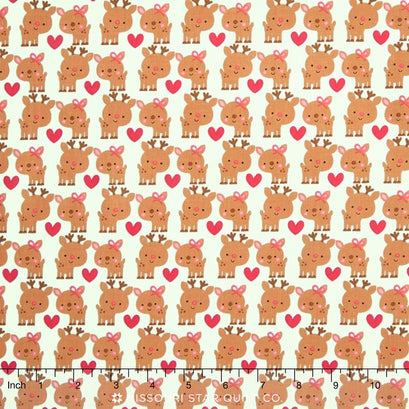 Santa Express - Deer Blue Yardage