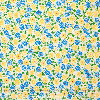 Church Ladies' Aprons - Small Floral Yellow Yardage