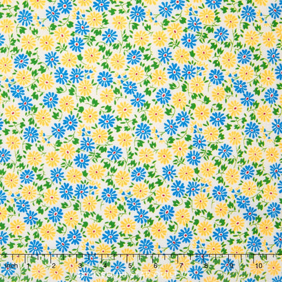 Church Ladies' Aprons - Small Floral Yellow Yardage