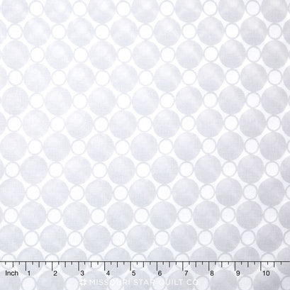 Spot On - Circles Silver 108" Backing