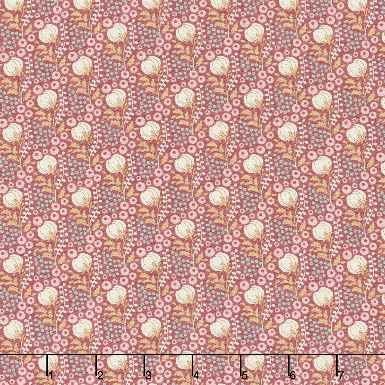 Sanctuary - Cottonfield Maroon Yardage Primary Image