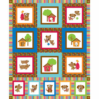 Puppy Love - Aqua Panel