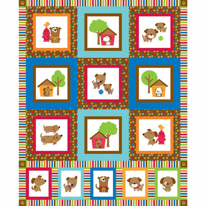Puppy Love - Aqua Panel