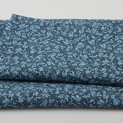 Gardening Snowmen - Rosemary Basic Blue 2 Yard Cut