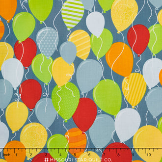 Surprise! - Balloons Blue Yardage