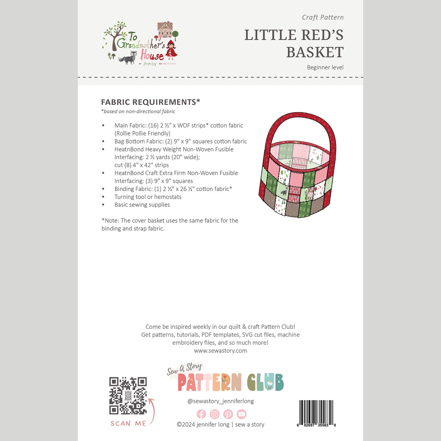 Digital Download - Little Red's Basket Pattern Alternative View #1