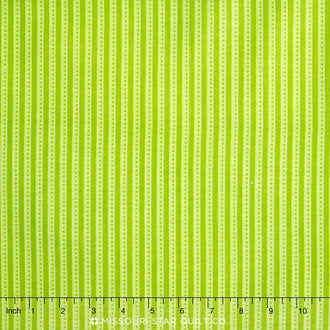 Santa Express - Stripe Green Yardage