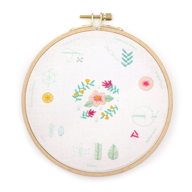 Spring Embroidery Stitch Sampler Kit Primary Image