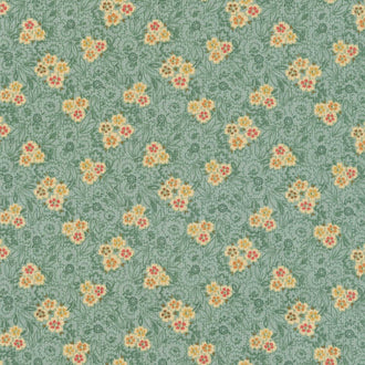 Autumn Farmhouse - Scatter Garden Aqua Yardage