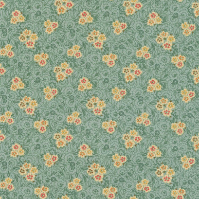 Autumn Farmhouse - Scatter Garden Aqua Yardage