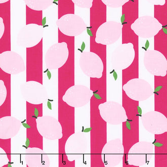 Just Add Sugar - Lemons Pink Yardage