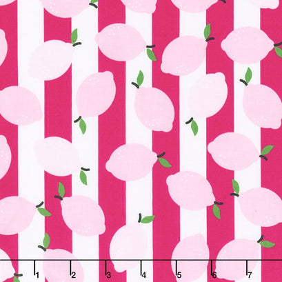 Just Add Sugar - Lemons Pink Yardage