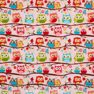 Happy Flappers - Owl Pink Yardage