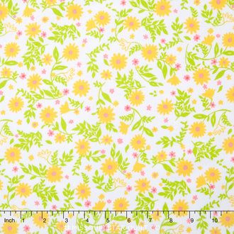 Cozy Cotton Flannels - Tiny Yellow Flowers Yardage