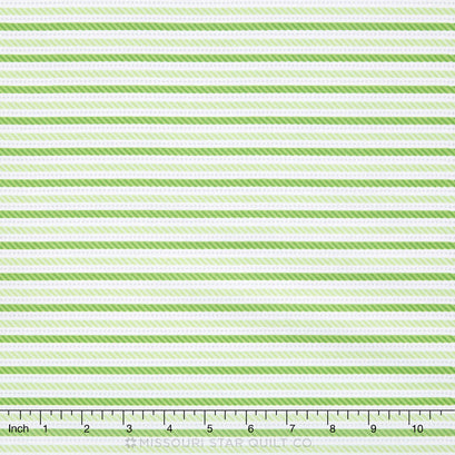 Home for the Holidays - Stripe Green Yardage