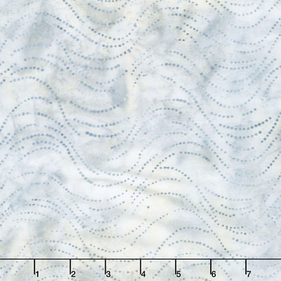 Artisan Batiks - Dot Dot Dot 2 Wave Dots Silver Yardage