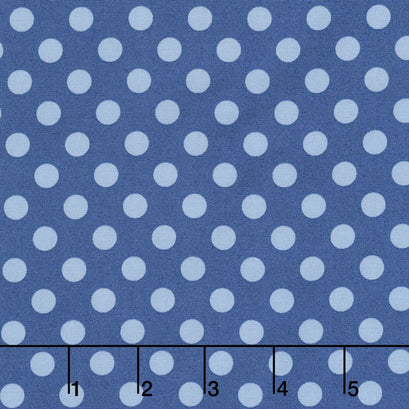 Kimberbell Basics - Dots Blue Tonal Yardage
