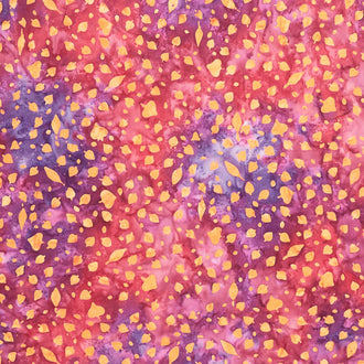 Breezy Batiks - Blowing Leaves Multi Pink Purple Orange Yardage