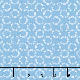 Thomas and Friends Sodor Railway - Round the Track Blue Yardage