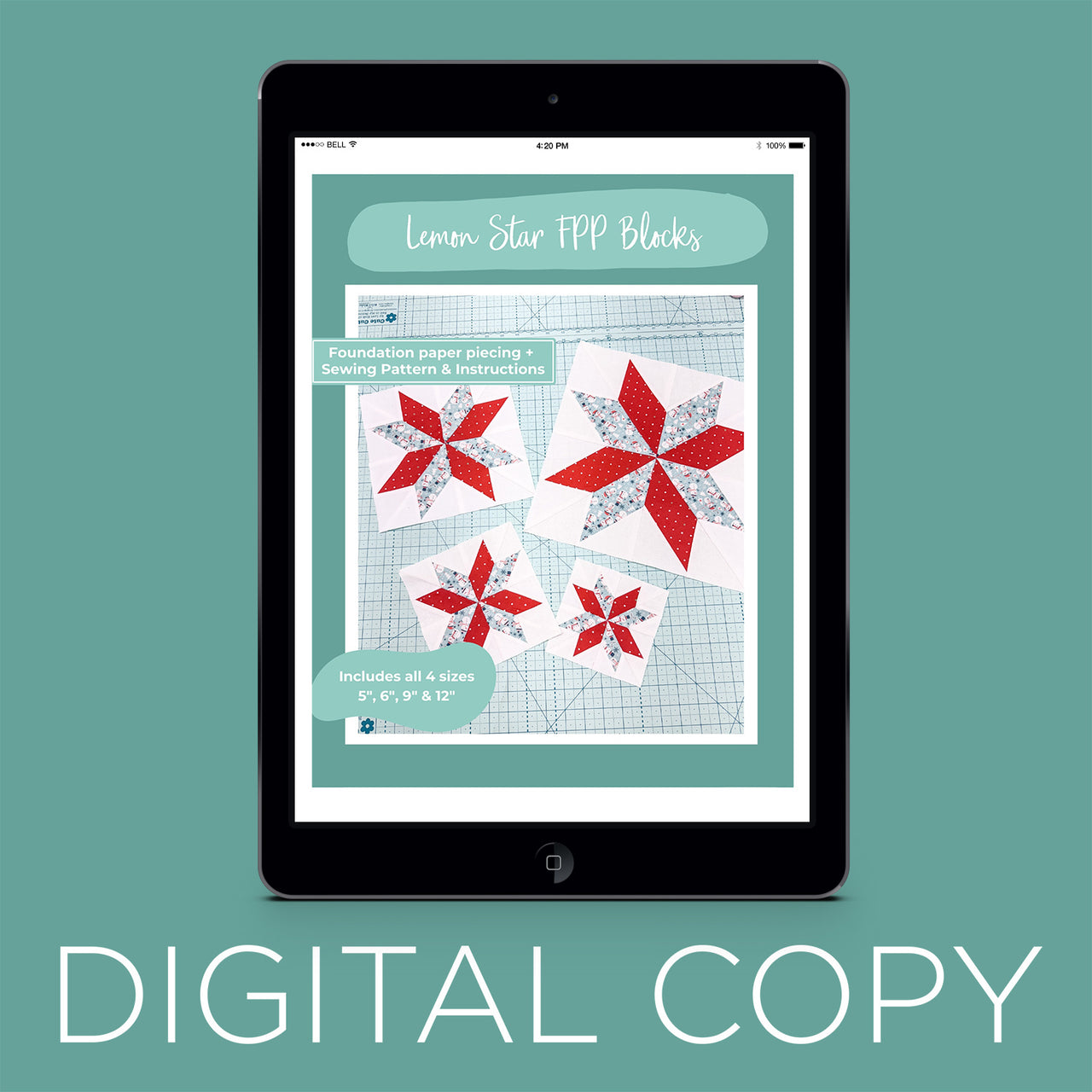 Digital Download - Lemon Star FPP Blocks Pattern Primary Image