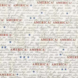 Land That I Love - America the Beautiful Barnwood White Yardage