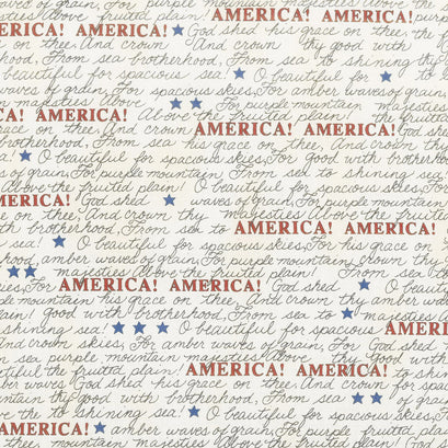 Land That I Love - America the Beautiful Barnwood White Yardage