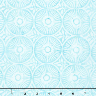 Longitude Batiks - Aqua Circles 108" Wide Backing