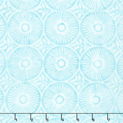Longitude Batiks - Aqua Circles 108" Wide Backing