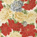 Imperial Collection 14 - Flowers Ivory Metallic Yardage