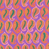 Kaffe Fassett Collective - August 2024 - Hot ColorwayPasha Paisley Purple Yardage Primary Image