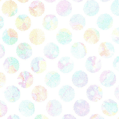 Dragonfly Dance - Dots White Multi Yardage