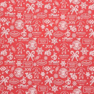 Old Fashioned Christmas - Treats Red Flannel Yardage