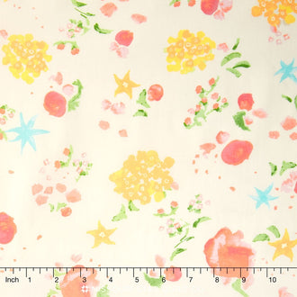 Woodland Clearing - Floral Ivory Yardage