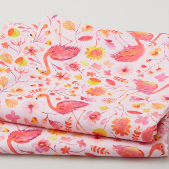 Flora & Fun - Flamingoes Pink Nectar 2 Yard Cut