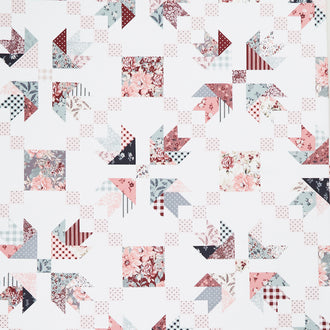 A Walk on the Prairie - Prairie Chain Cheater Print White Yardage