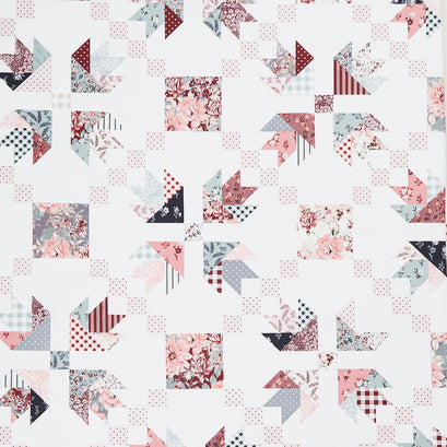 A Walk on the Prairie - Prairie Chain Cheater Print White Yardage