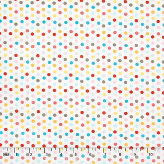 Girl Crazy - Dots Cream Yardage