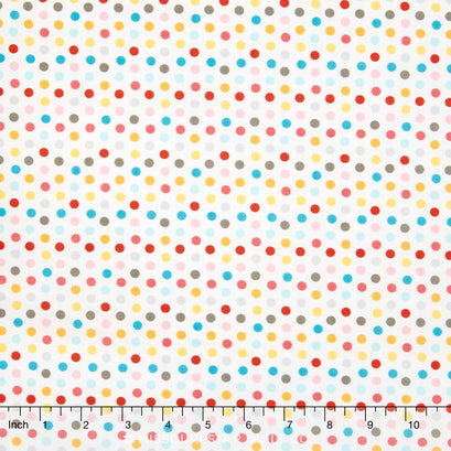 Girl Crazy - Dots Cream Yardage