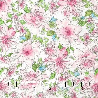 Garden Splendor - Allover Floral Pink Yardage