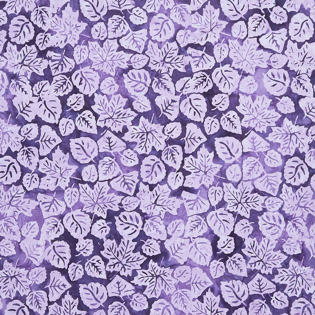 Breezy Batiks - Leaf Pile Purple Yardage Primary Image