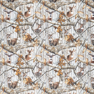 Realtree - Plank Deer Branches Gray Yardage Primary Image